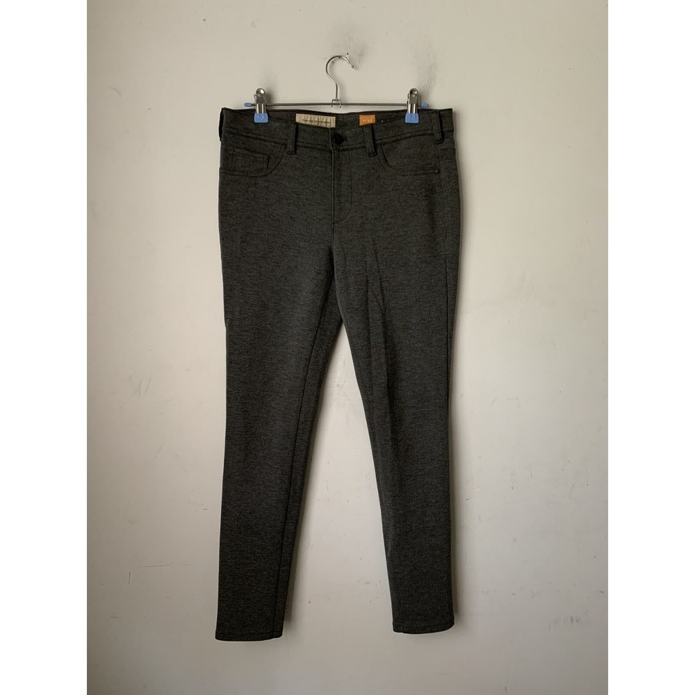 Pilcro Womens Pants 30 Gray Ponte Career Mid Rise Slim Office Fall Office SERIF